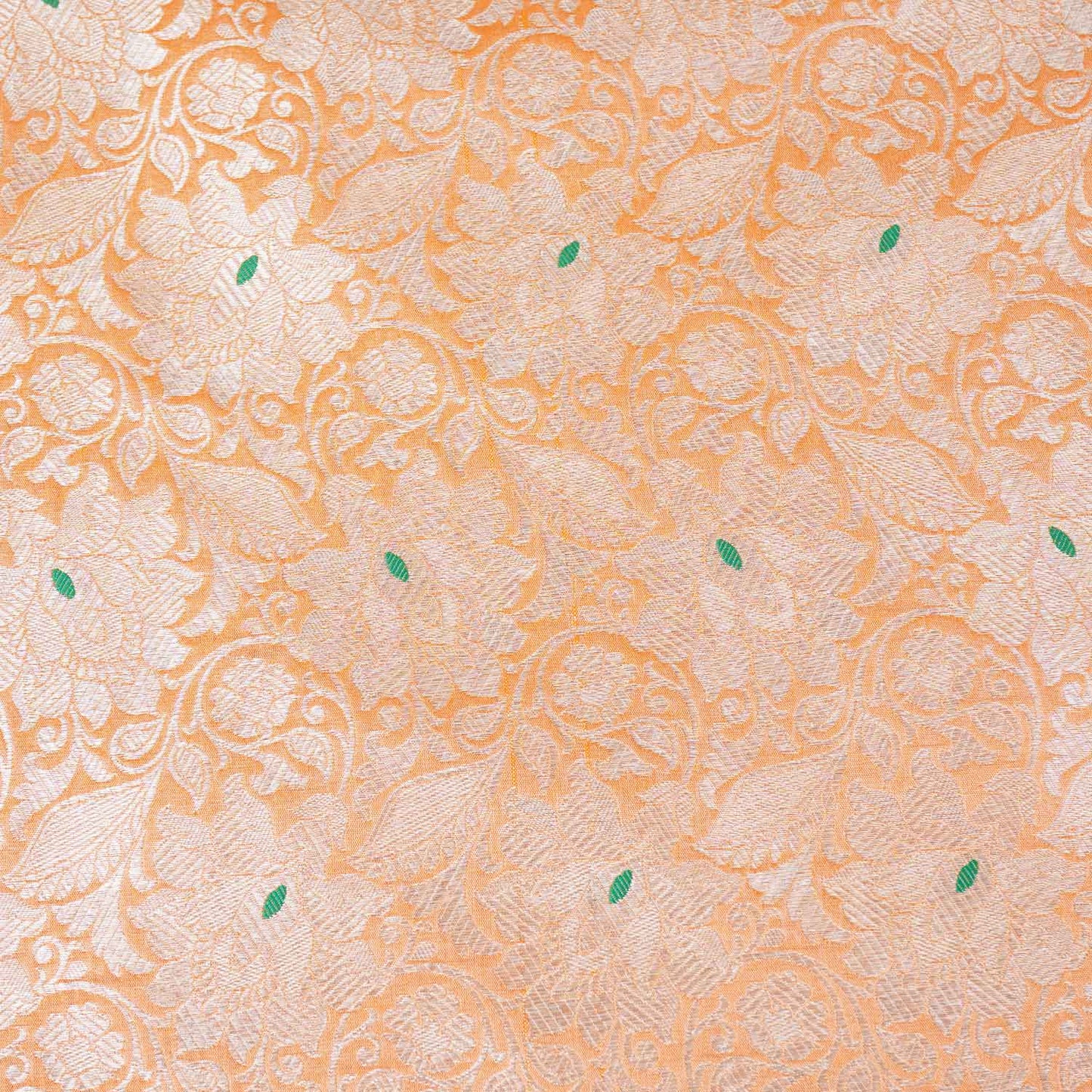 Peach Silver Jaal Fabric NH-28910