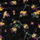 Black & Multicolor Floral Sequence Embroidery Lycra Net CF-9111