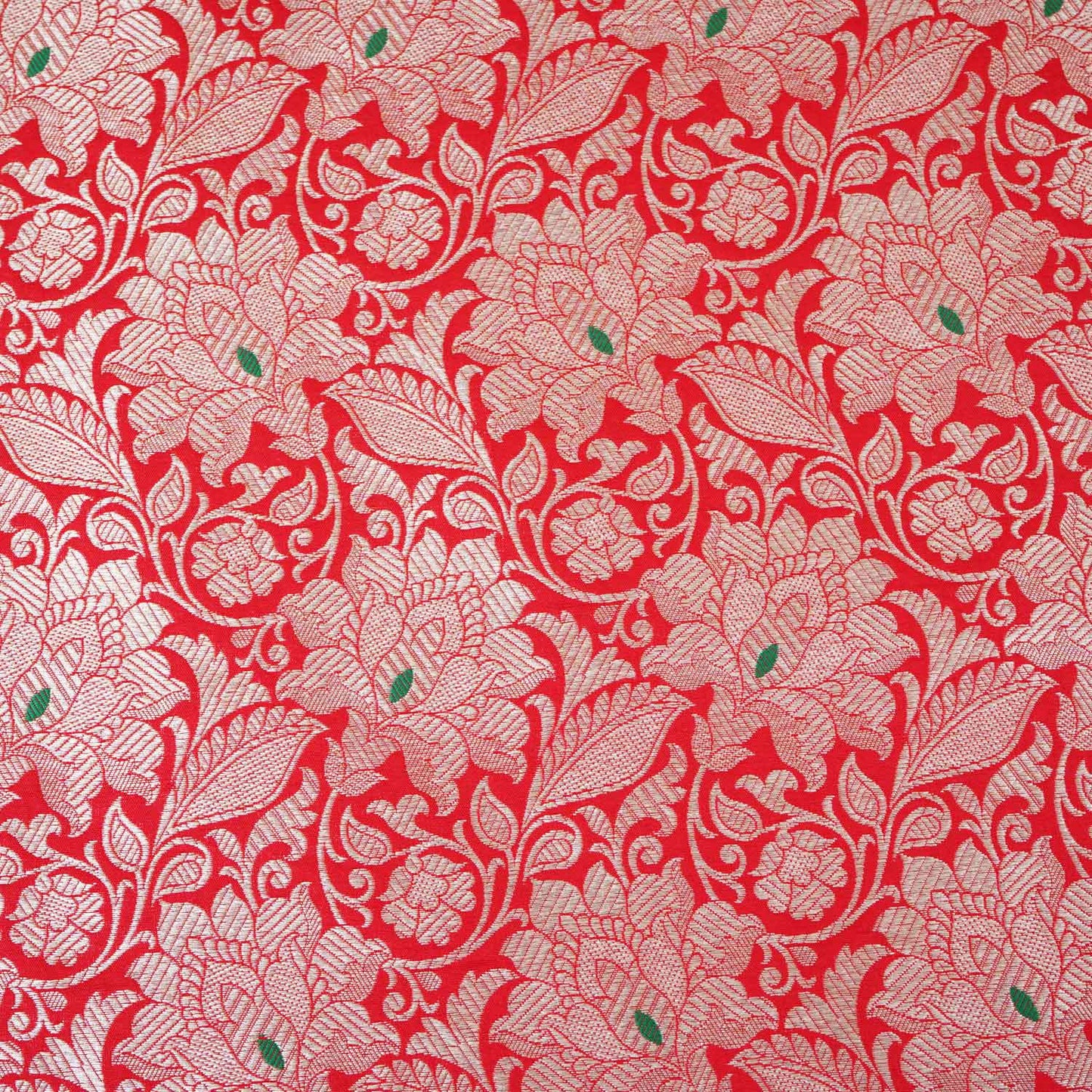 Red Silver Jaal Fabric NH-28913