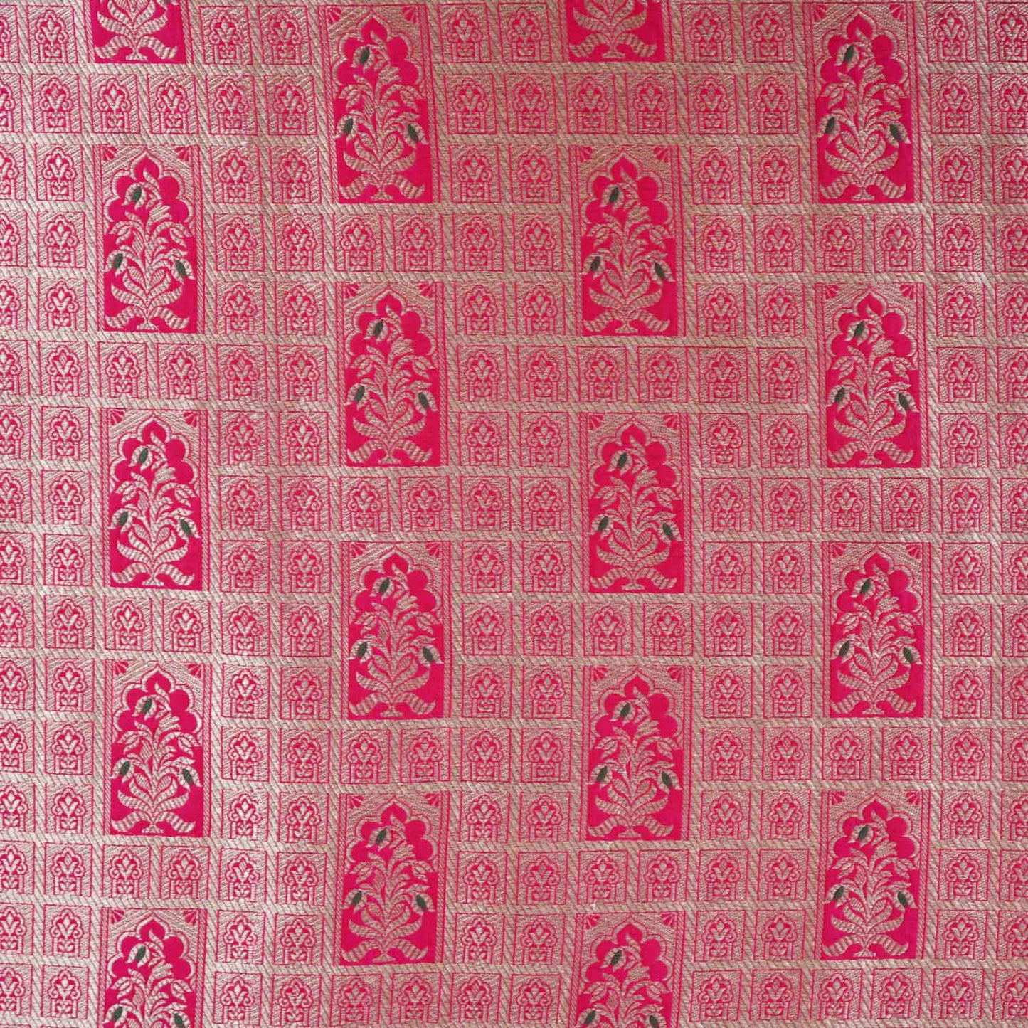 Pink Silver Jharokha Fabric NH-28920