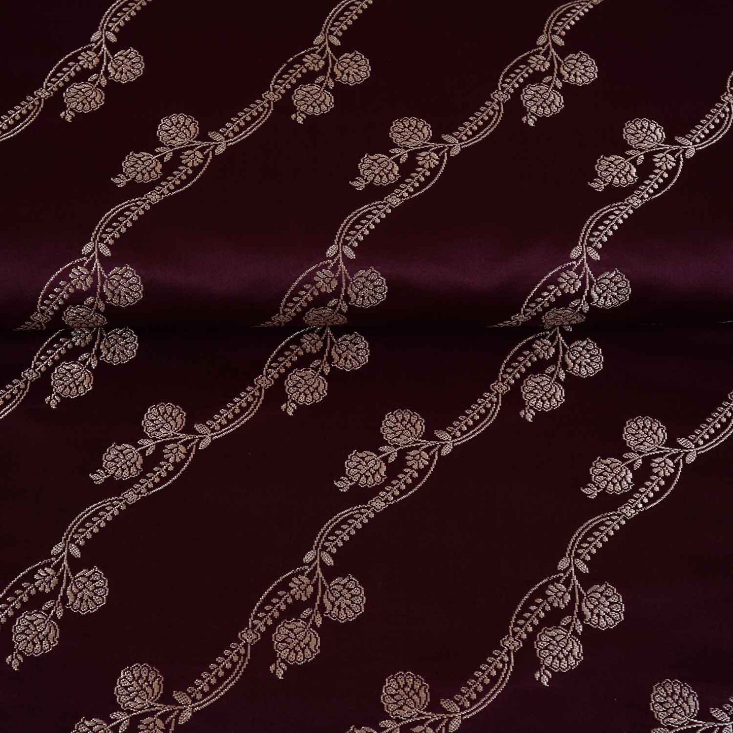 Wine Saffron Floral Fabric NH-28921