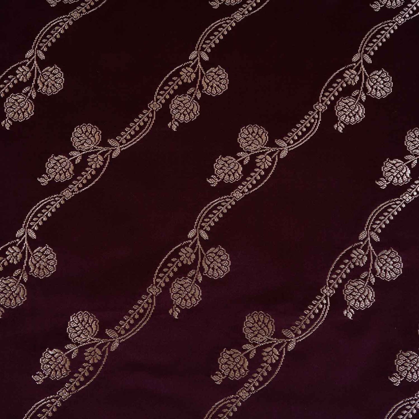 Wine Saffron Floral Fabric NH-28921