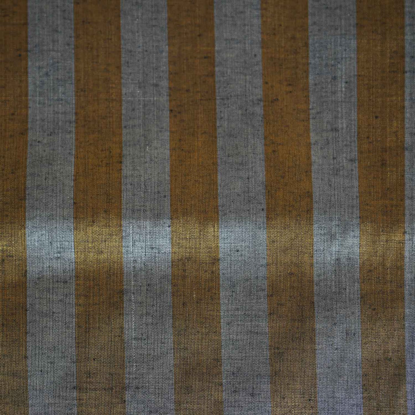 Light Brown With Golden Strips Chanderi Tissue Fabric CW-28928