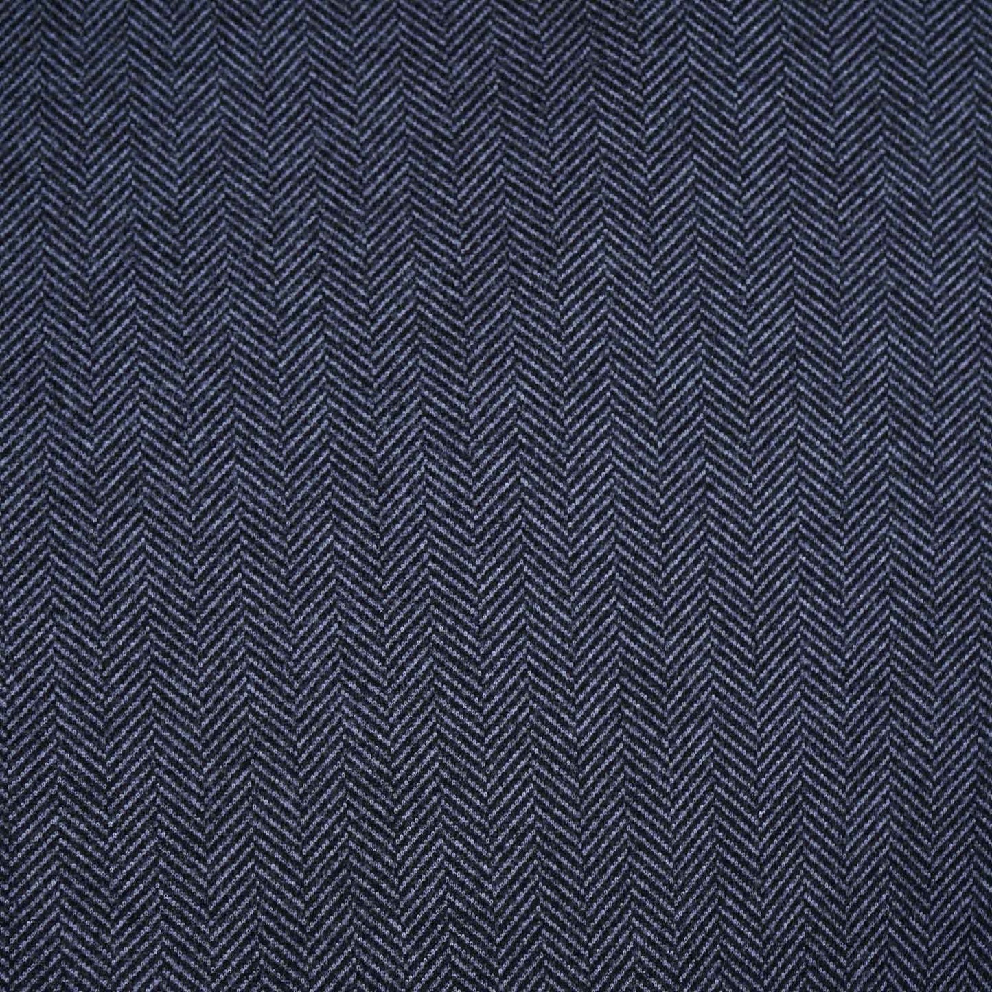 Black Herringbone Wool Tweed Fabric PDM-28936
