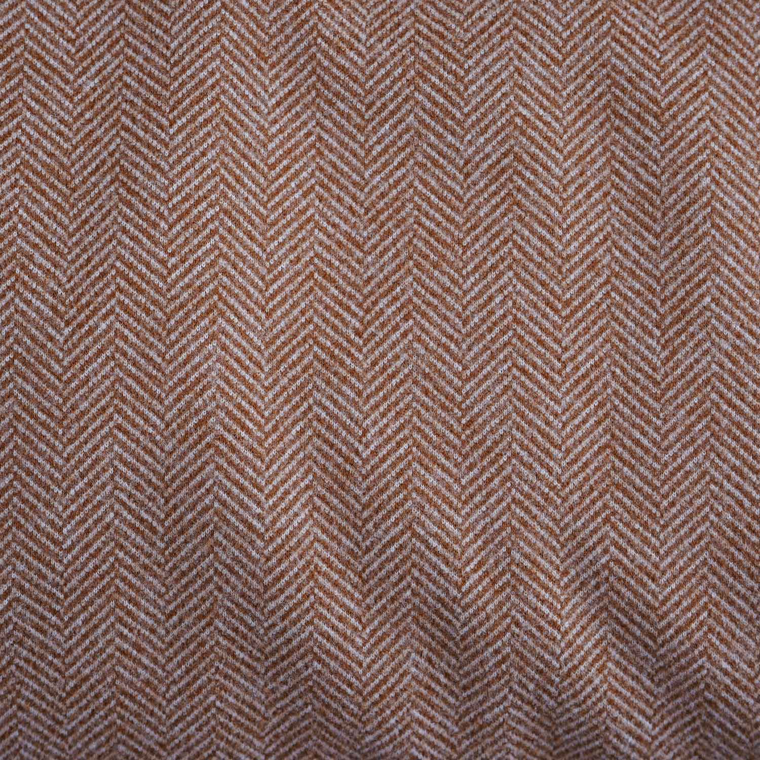 Beige Herringbone Wool Tweed Fabric PDM-28937 - TradeUNO