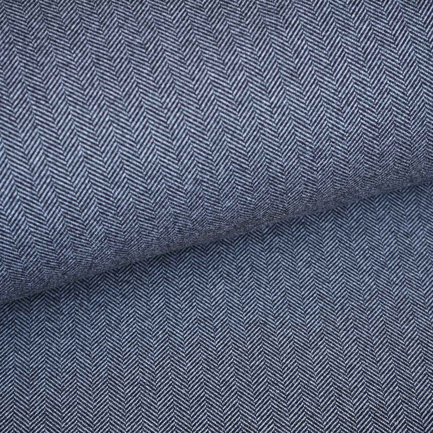Grey Herringbone Wool Tweed Fabric PDM-28938