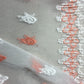 
Peach Pink Floral Pleated Thread Embroidery Net Organza
