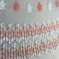 
Peach Pink Floral Pleated Thread Embroidery Net Organza
