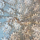 Peach Pink 3D Floral Thread Embroidery Net Fabric