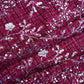 Maroon Floral Embroidery Tweed Fabric PDM-28940