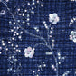 Blue Floral Embroidery Tweed Fabric PDM-28941