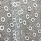 White Thread Embroidery Net Fabric