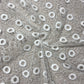 White Thread Embroidery Net Fabric
