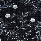 Black Floral Embroidery Tweed Fabric PDM-28942