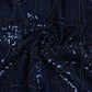 Navy Blue Sequin Embroidery Net Fabric PDM-28943