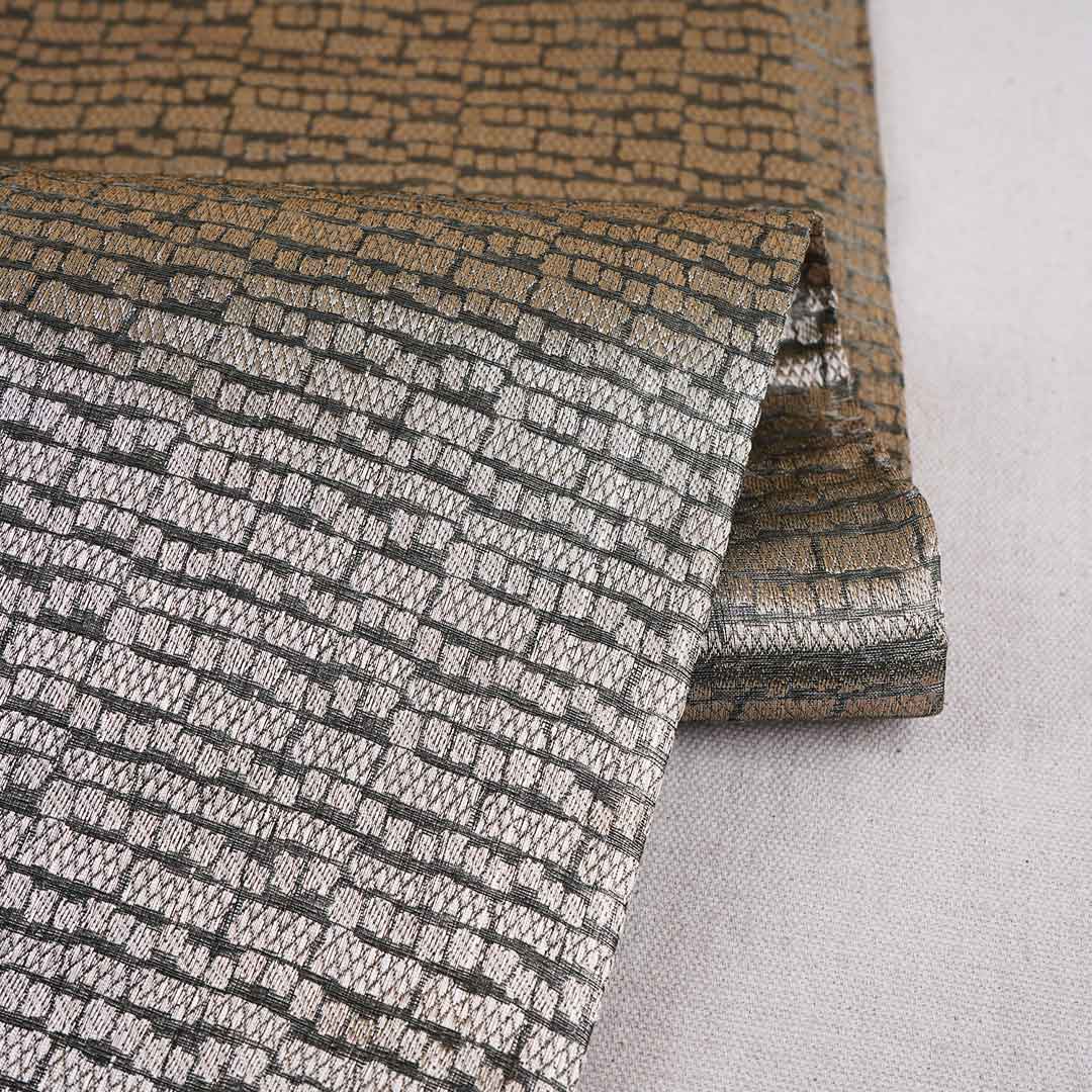 Green Zari Weave Silk Tissue Fabric CW-28947