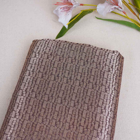 Purple Zari Weave Silk Tissue Fabric CW-28948