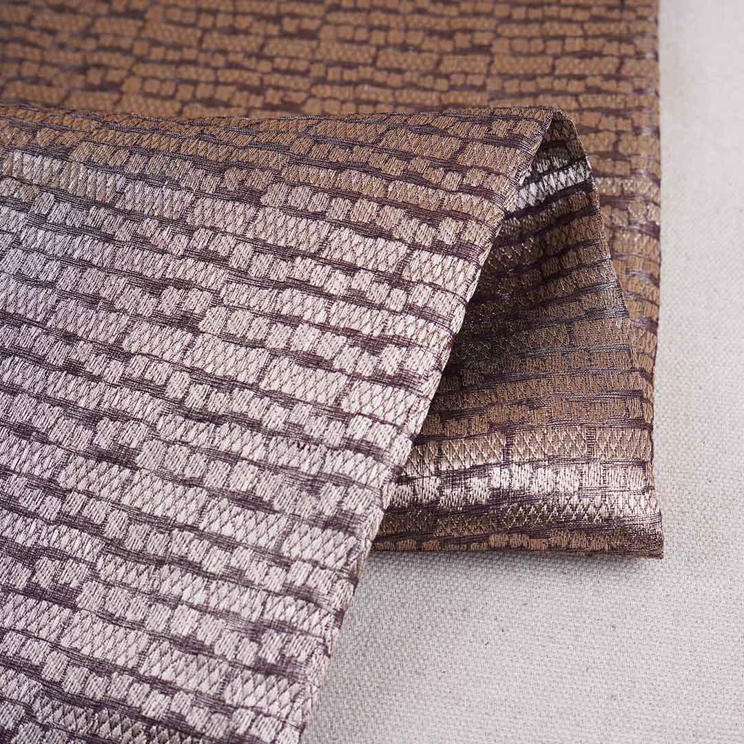 Purple Zari Weave Silk Tissue Fabric CW-28948