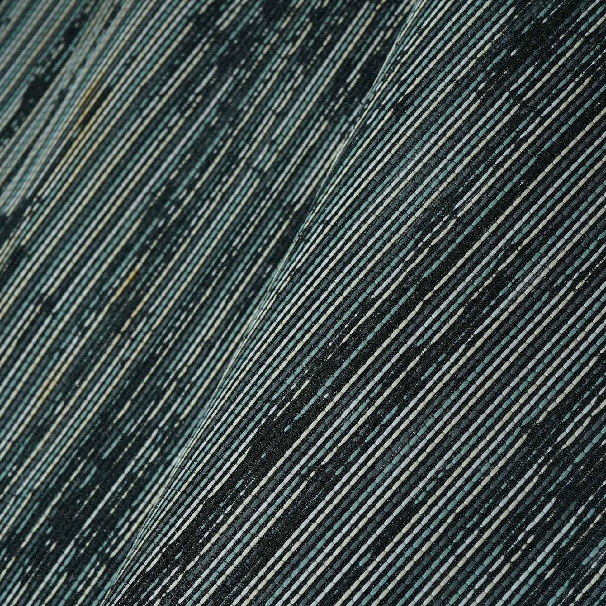 Black & Grey Stripes Brocade Jacquard OE-9495  