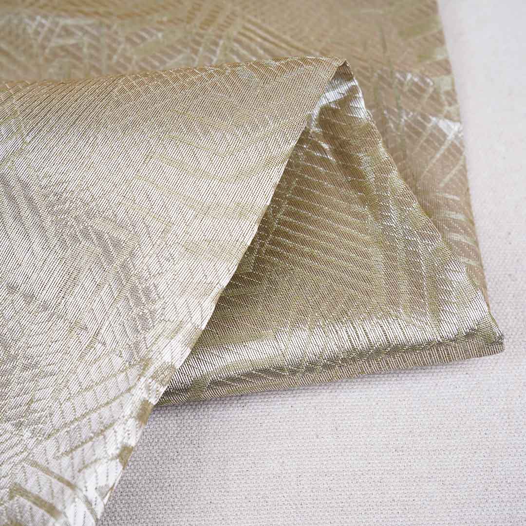 Light Green Zari Weave Silk Tissue Fabric CW-28950