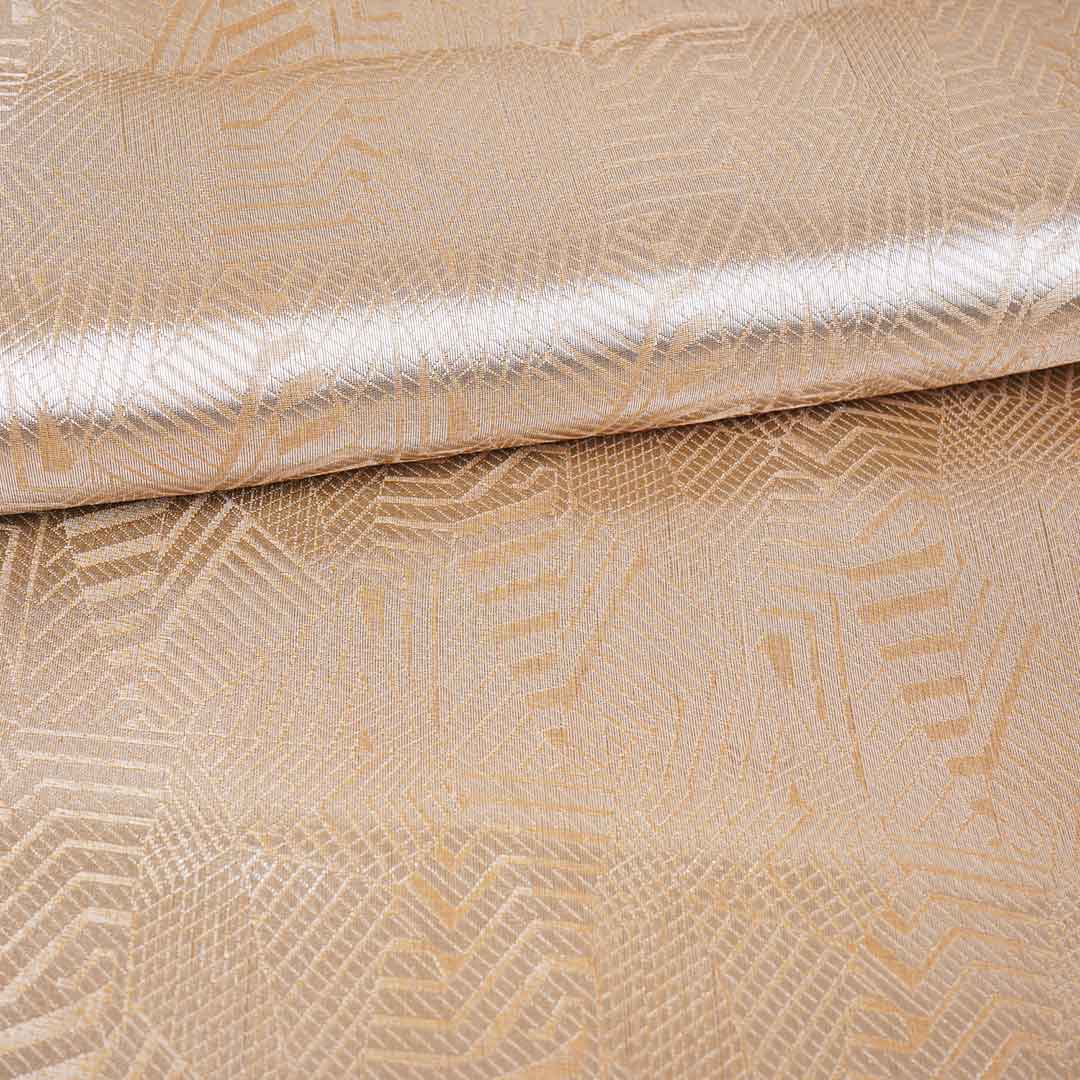 Light Mustard Zari Weave Silk Tissue Fabric CW-28952