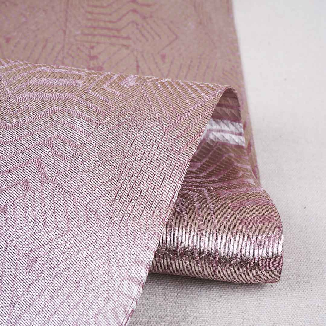 Light Pink Zari Weave Silk Tissue Fabric CW-28953