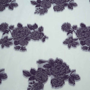 Purple Floral Organza Jacquard OE-9535  