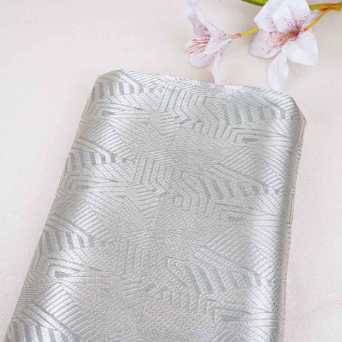 Blue Zari Weave Silk Tissue Fabric CW-28954