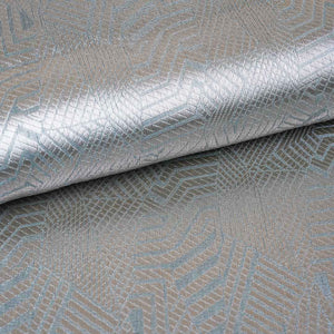 Blue Zari Weave Silk Tissue Fabric CW-28954 - TradeUNO