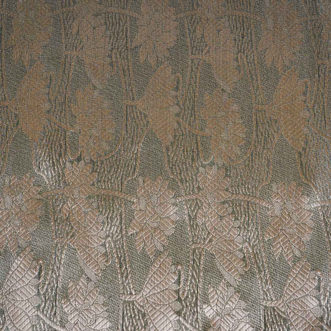 Mehndi Green Zari Weave Silk Tissue Fabric CW-28956