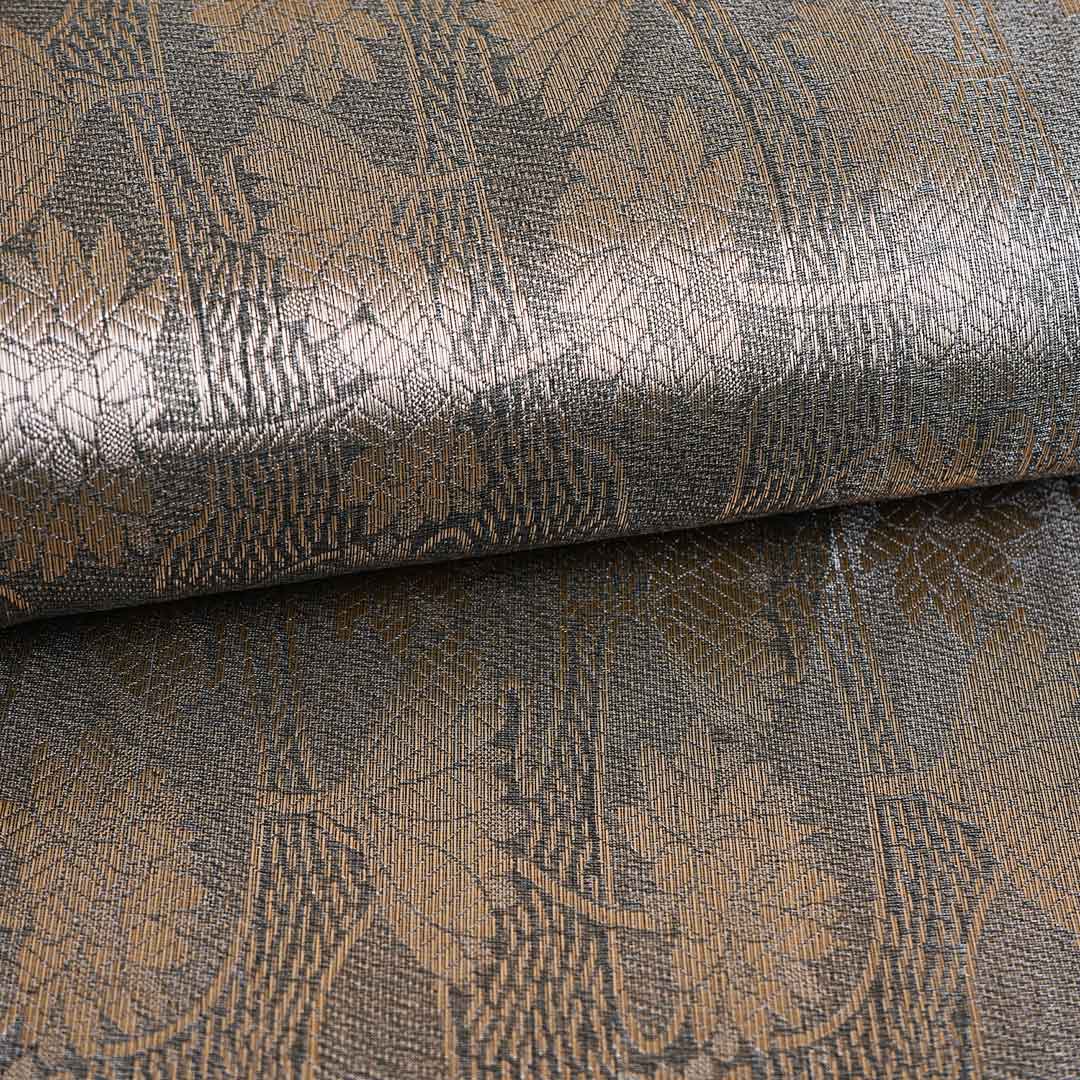 Dark Green Zari Weave Silk Tissue Fabric CW-28957