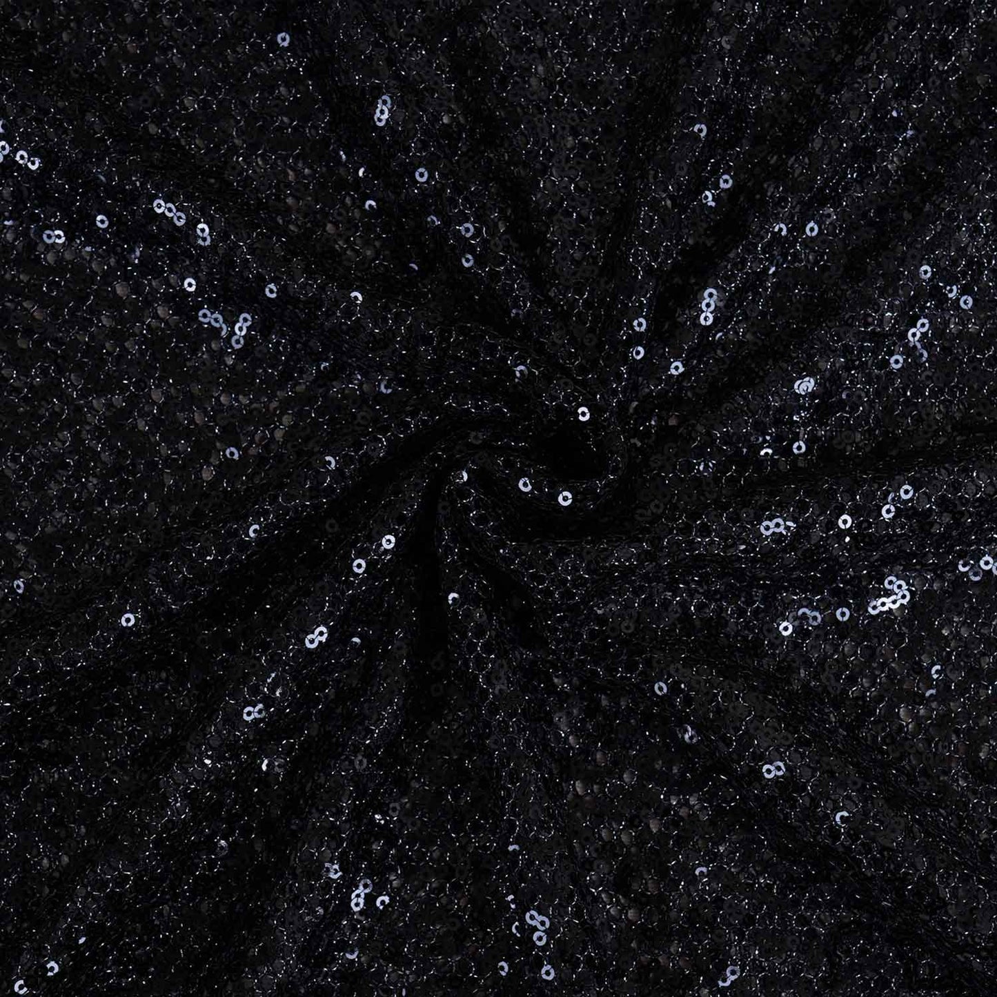 Black Sequins Power Net Fabric PDM-28962