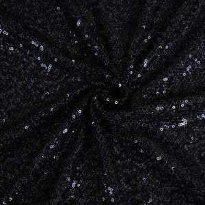 Black Sequins Power Net Fabric PDM-28962 - TradeUNO