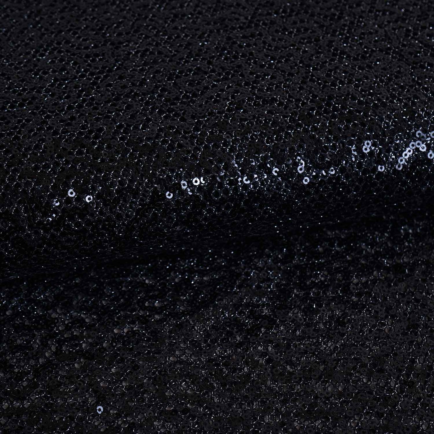 Black Sequins Power Net Fabric PDM-28962