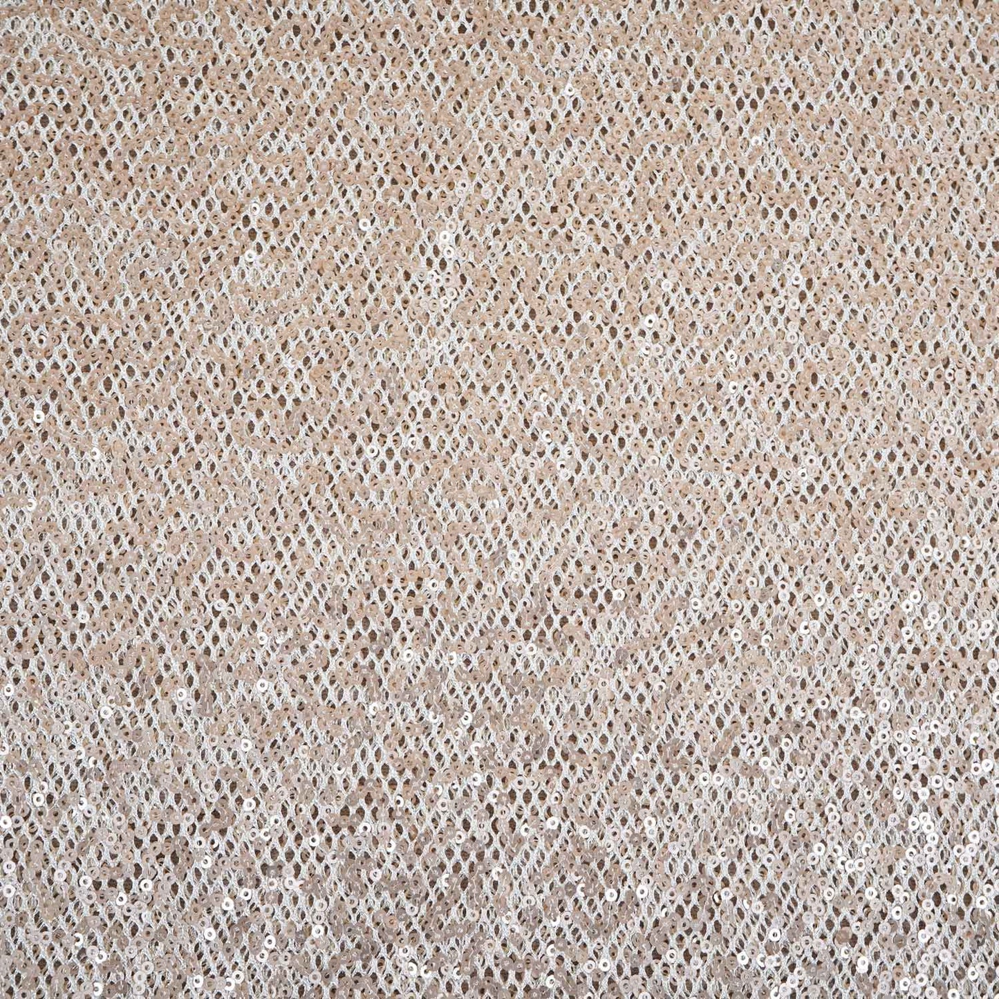 Light Golden Sequins Power Net Fabric PDM-28964