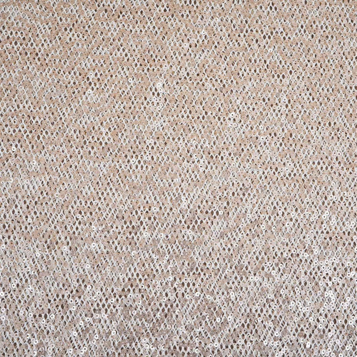 Light Golden Sequins Power Net Fabric PDM-28964 - TradeUNO