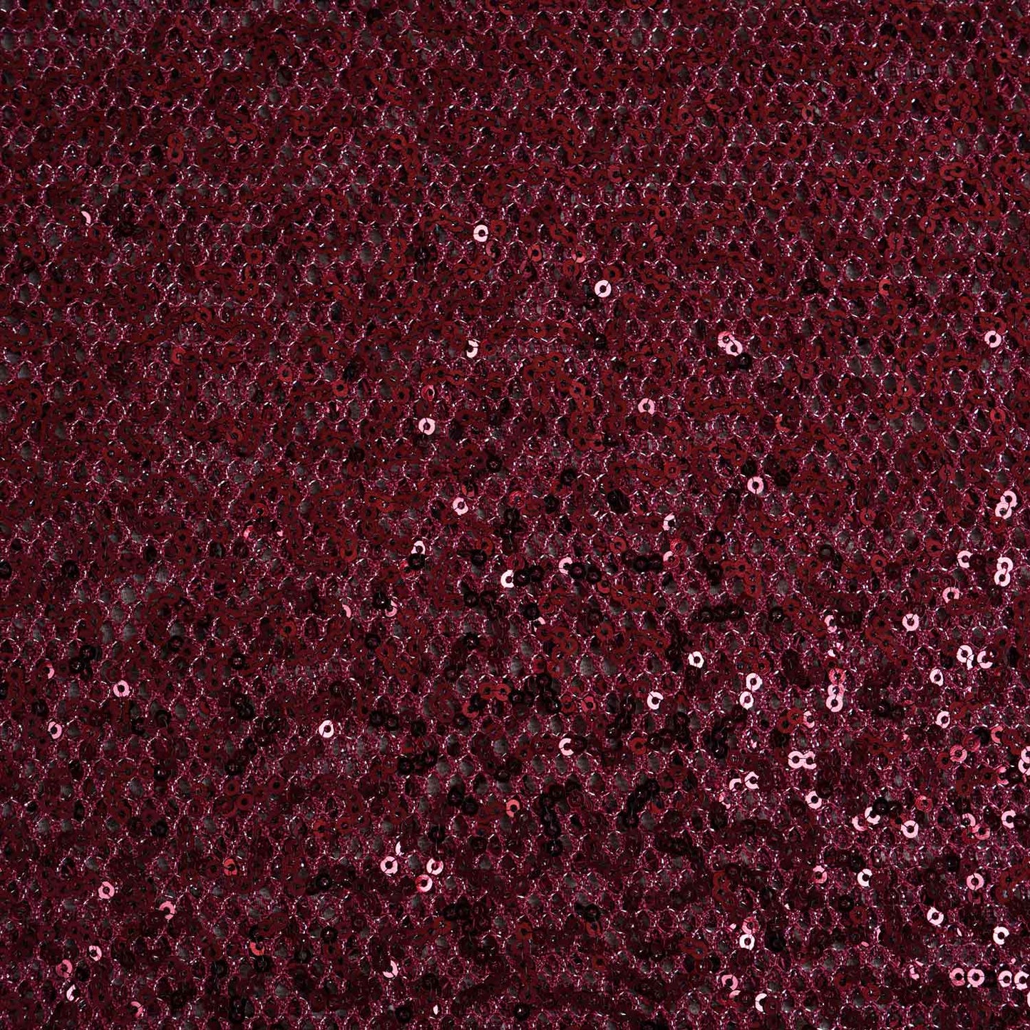 Maroon Sequins Power Net Fabric PDM-28966