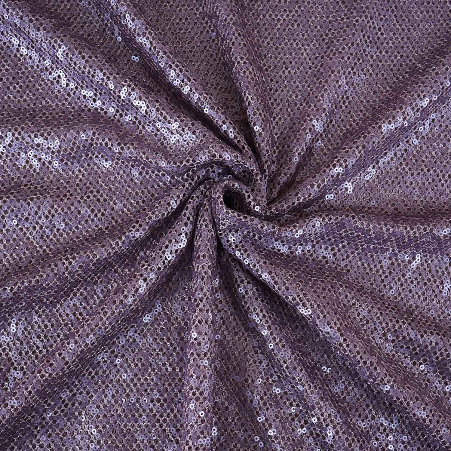 Lavender Sequins Power Net Fabric PDM-28967 - TradeUNO