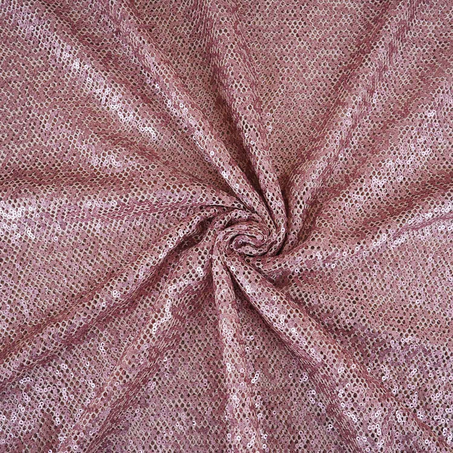 Peach Pink Sequins Power Net Fabric PDM-28968