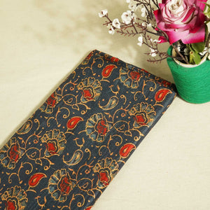 Blue & Multicolor Floral Print Tusser Silk KC-9698