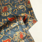 Blue & Multicolor Floral Print Tusser Silk KC-9698