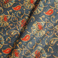 Blue & Multicolor Floral Print Tusser Silk KC-9698