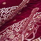 Magenta Pink Embroidery Velvet Fabric JD-28972