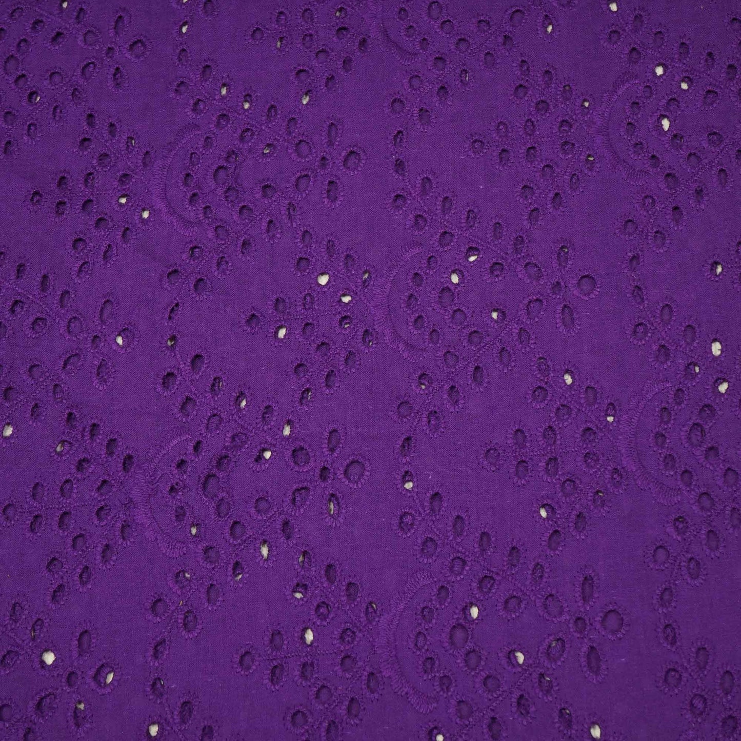 Purple Embroidery Cotton Schiffli SKE-9727