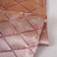 Pink Zari Weave Silk Tissue Fabric CW-28973