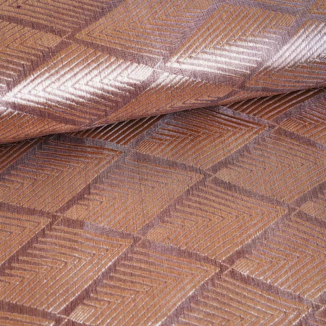 Magenta Zari Weave Silk Tissue Fabric CW-28974