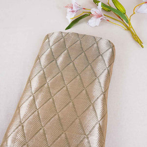 Dark Green Zari Weave Silk Tissue Fabric CW-28975 - TradeUNO