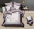 Purple & Multicolor Floral Print King Size Double Bedsheet - TradeUNO