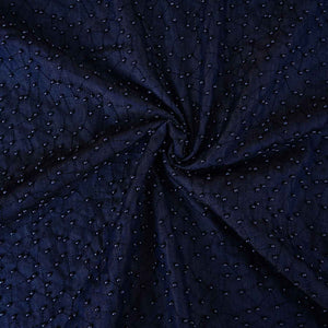 Navy Blue Cutdana Denim Fabric AF-28979 - TradeUNO