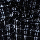 Black & White Check Cutdana Tweed Fabric AF-28980